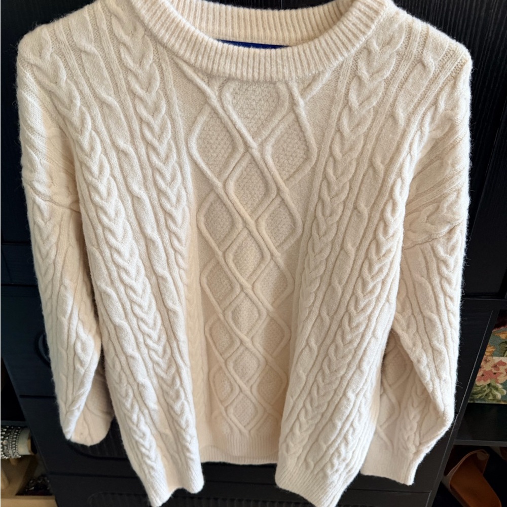 Aelfric Eden Cream Cable Knit Sweater